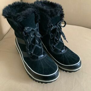 Sorel Black Winter Boots fur Lined Waterproof
